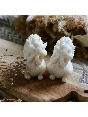 Decor Shops Sevimli Sincap Figürlü El Yapımı Dekoratif Soya Wax Mum - Ev Hediyesi ve Dekorasyon