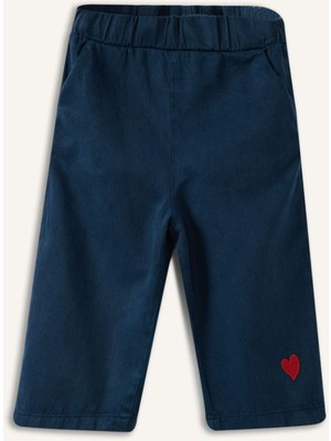 DeFacto Wide Leg Nakışlı Geniş Paça Gabardin Pantolon Kız Bebek H4729A526SM