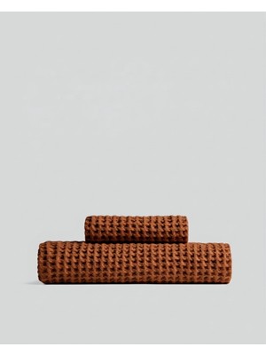 Anne Sesi Premium Waffle 2'li Banyo Havlu Seti %100 Pamuk, Ultra Yumuşak, Emici, Hızlı Kuruyan, Bohem, Minimalist