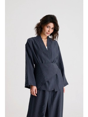 Minaaise Premium Tencel Kimono Antrasit