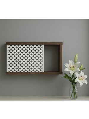 Emizey Trend Giyim Dekoratif Duvara Asılabilir Sigorta ve Modem-Wifi Saklama Kutusu 25X35 cm Derinlik 11 cm