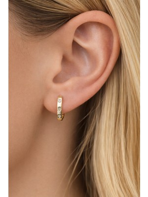 PremiumPort Parlak Taşlı Küçük Kare Küpe, Şık ve Zarif Takı Aksesuarı