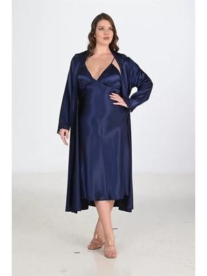 bebekokusu 2li Lacivert Sabahlık Takımı Bigsize 6225