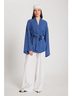 Minaaise Saanui Modal Kimono Indigo