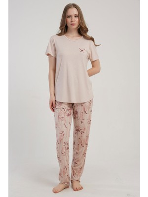 Vienetta Kadın P.vıscon Kısa Kol Pijama Takım, 512245