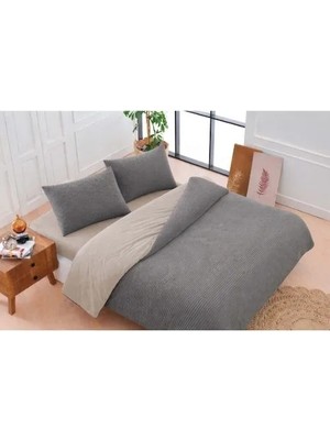 Merinos Eternıty Fitilli Nevresim Seti 4 Parça Koyu Gri