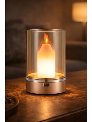 Cata CT-8432 Tokyo Şarjlı LED Masa Lambası | Cam Tasarım, Kablosuz Dekoratif Aydınlatma