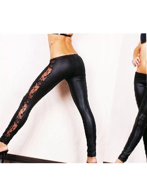 bebekokusu B101228 Dantel Detaylı Lame Tayt