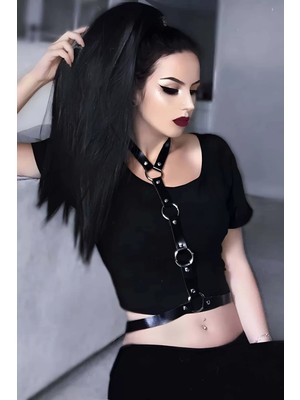 bebekokusu Elbise Üzeri Şık Deri Harness - BRF423