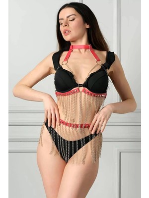bebekokusu Zincirli Göğüs ve Etek Harness Takım - BRF504