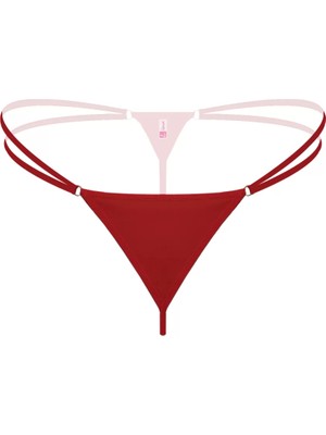 bebekokusu Lastikli Kırmızı Büyük Beden G String Tanga