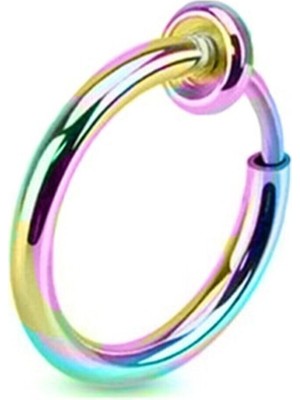 PremiumPort Renkli Çelik Unisex Deliksiz Sıkıştırmalı Tragus Piercing Küpe