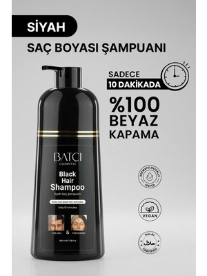 Batçı Hair Atelier Saç Siyahlaştıran Anında Etkili Beyaz Kapatıcı Şampuan 350 ml