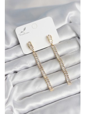 Youday Accessories Su Yolu Baget Pirinç Kadın Küpe