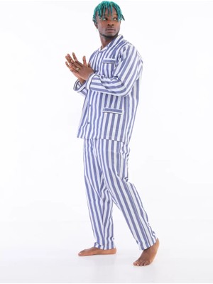 bebekokusu Kocabey 4007 Uzun Kol Çizgili Gaffur Erkek Pijama Takım