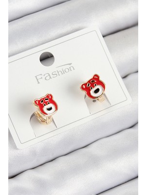 Youday Accessories Pirinç Ayıcık Model Gold Renk Çocuk Küpe