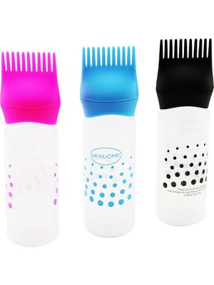 Saç Boyama Tarak Renkli 6oz Ölçekli - Şeffaf Plastik Şişeli (5477) NFSM-RSGO3456