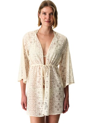 Penti Ekru Jasmine Kimono