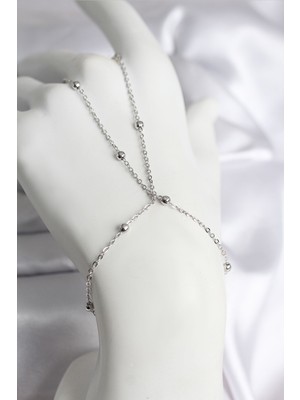 Youday Accessories 316L Çelik Gümüş Renk Topçuk Zincir Model Kadın Şahmeran