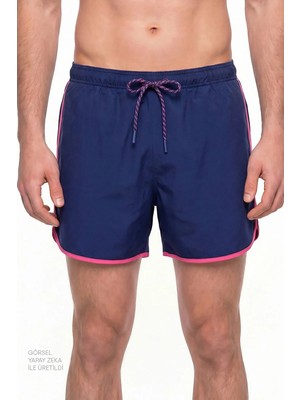 Penti Erkek Lacivert Pink Binding Şort