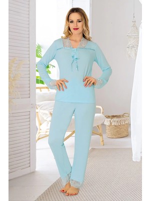 bebekokusu Mavi Penye Pijama Takımı - 1631