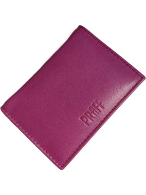 Praff PRF-1516 Unisex Hakiki Deri Klasik Kartlık