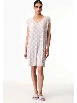 Penti Lila Ella Desenli Gecelik