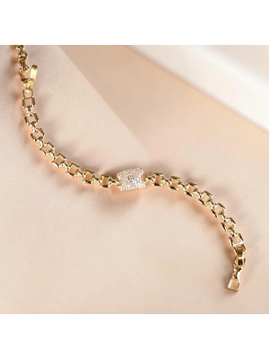 Nur Silver Stella Center Shine Bileklik - NUR-BL92509