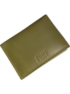 Praff PRF-1516 Unisex Hakiki Deri Klasik Kartlık
