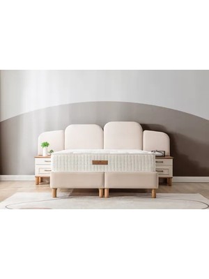 Vivense Bohem Star Baza Başlık Komodin Yatak Seti