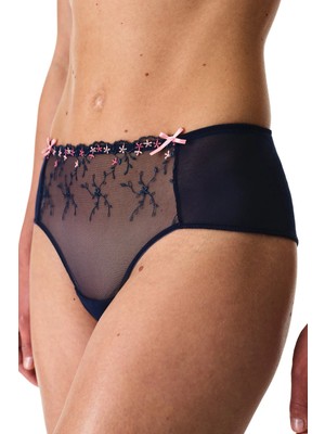 Penti Lacivert Broidery Hipster Külot