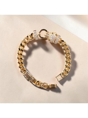 Nur Silver Panther Çelik Bileklik - NUR-BL92999