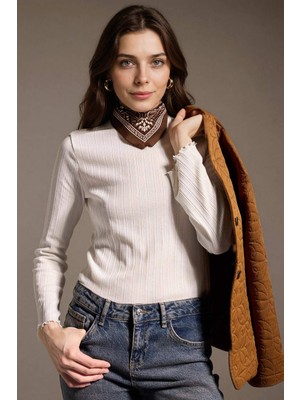 DeFacto Slim Fit Fitilli Kaşkorse Uzun Kollu Tunik F7136AX26SP