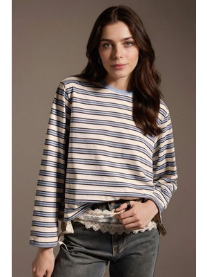 DeFacto Loose Fit Çizgili Tunik H4440AX26SP
