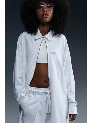 Nike Naomi Osaka Oversized Dress Gold Fermuar Bol Kesim Kadın Elbise Beyaz