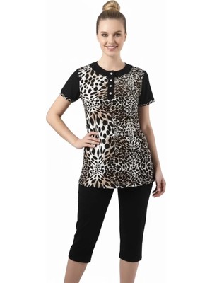 bebekokusu Hmd Kadın Leopar Taytlı Takım 60018