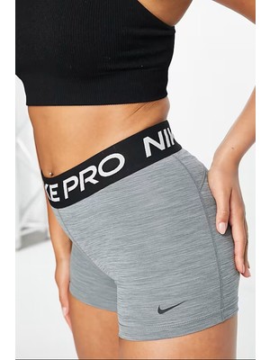 Nike Pro 365 Shorts Tights Gray Toparlayıcı 8 cm Biker Tayt Şort Gri