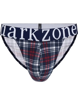 Darkzone Erkek Ekose Desenli Yanları Açık Geniş Lastikli Slip Külot