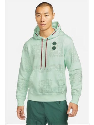 Nike Jordan X-Clot Mens Fleece Grafik Baskılı Kapüşonlu Erkek Sweatshirt Yeşil