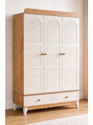 Setay Gardırop, Tetri 3 Kapaklı 2 Çekmeceli Dolap