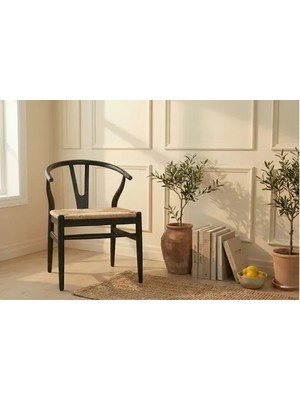 Vivense Simon Lake Mat Kayın Ağacı Sandalye, Siyah