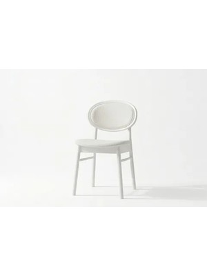 Vivense Medin Lake Döşemeli Kayın Ağacı Sandalye, Beyaz