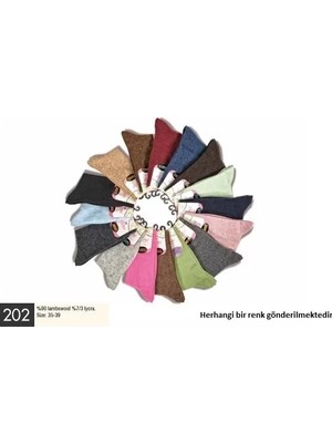 bebekokusu Gama 202 Kadın Düz Model Yün Soket Çorap