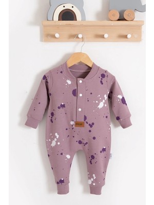 Herşey Trend Herşeytrend Puantiye Desenli Pamuklu Kız Bebek Tulum