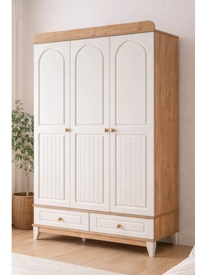 Setay Gardırop, Deniz 3 Kapaklı 2 Çekmeceli Dolap