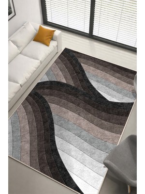 Lioara Home Modern Desen Dijital Baskılı Halı – Kaymaz Taban, Leke Tutmaz, Salon & Oturma Odası Için
