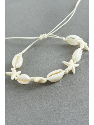 LTG Nova Deniz Yıldızı Istiridye Makrome Ip Bileklik