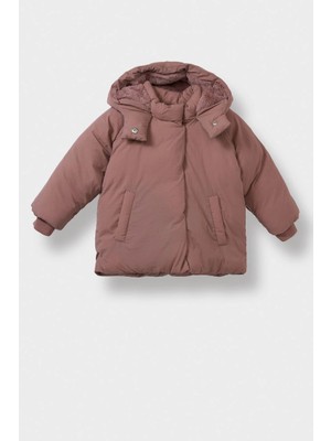 DeFacto Kapüşonlu Cepli Çıtçıtlı Fermuarlı Şişme Mont Kız Bebek C5301A525AU