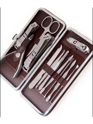 TeknoKapsül Deri Çantalı 12'li Manikür Seti