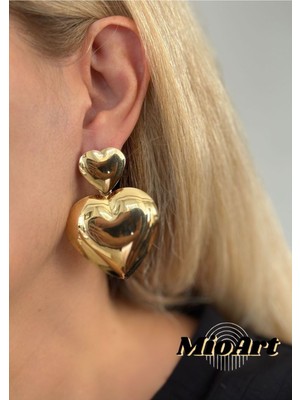 PremiumPort Şık ve Parlak Bombeli Küpe, Zarif Aksesuar Seçeneği